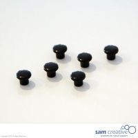 Whiteboard magnet 10mm round black (set 6)