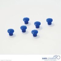 Whiteboard magnet 10mm round blue (set 6)