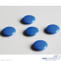 Whiteboard magnet 30mm round blue (set 5)