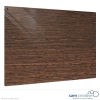 Whiteboard Glass Solid Dark Wood 100x100 cm