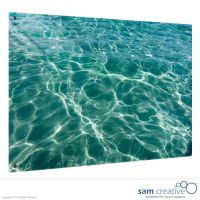 Whiteboard Glass Solid Water 100x100 cm