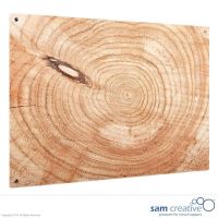 Whiteboard Glass Solid Wooden Log 100x100 cm
